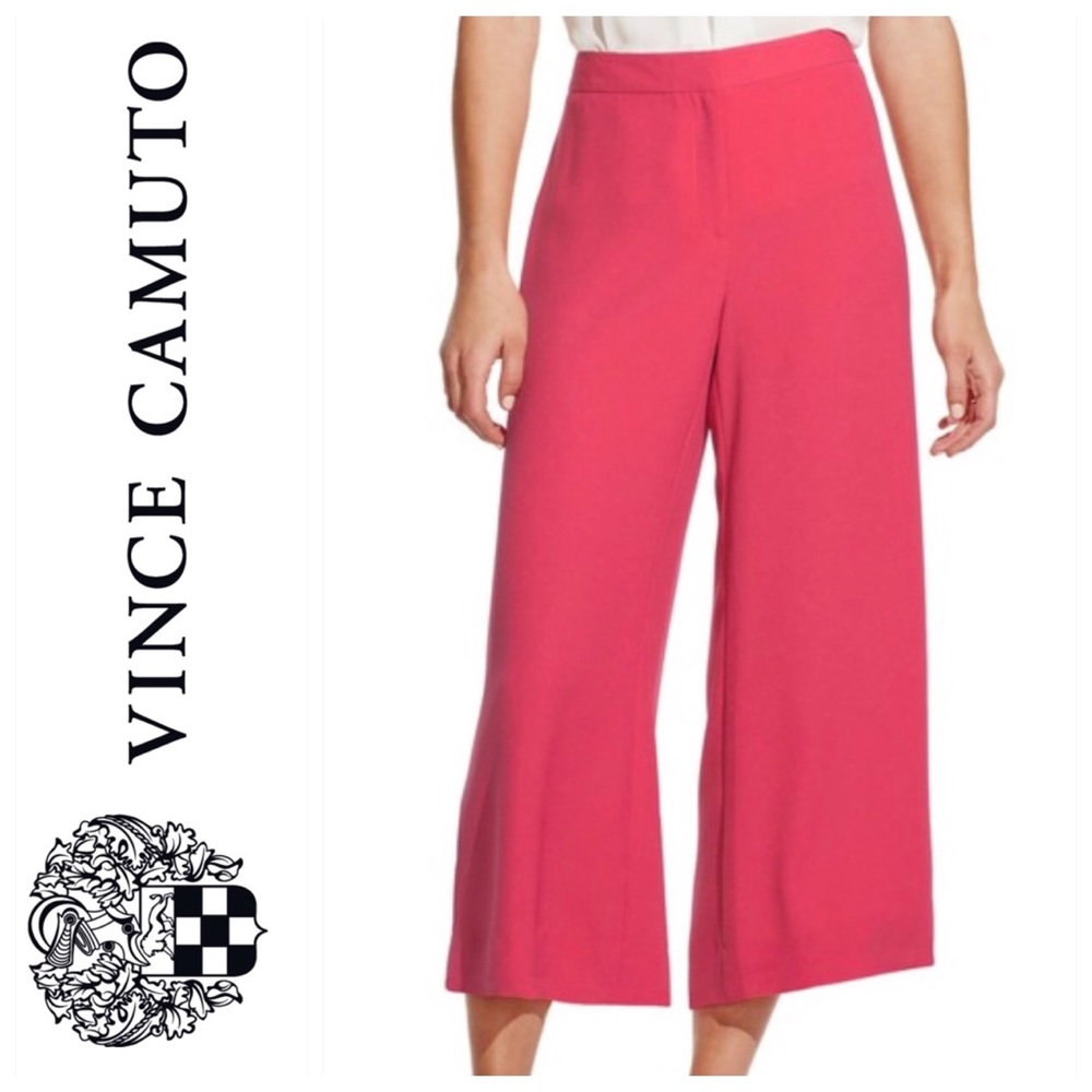 Vince Camuto Pink Wide Leg Crop Pants